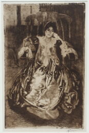 La robe de soie (The Silk Dress) by Albert Besnard at Jan Johnson Old Master Modern Prints